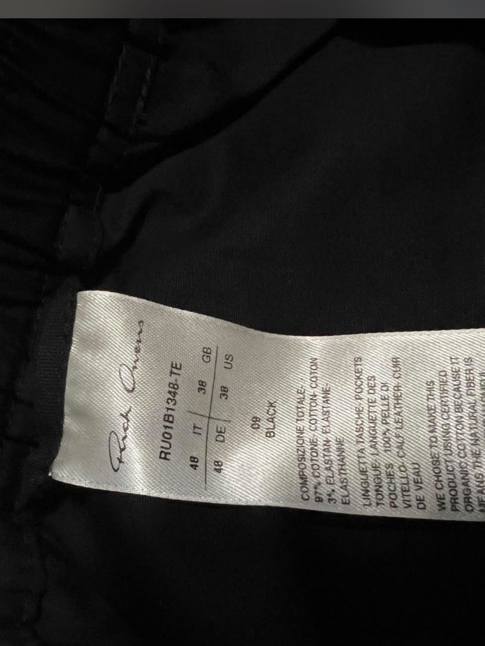 Rick Owens Black Cargo Pants with Exposed Zippers - Picture 5 of 7